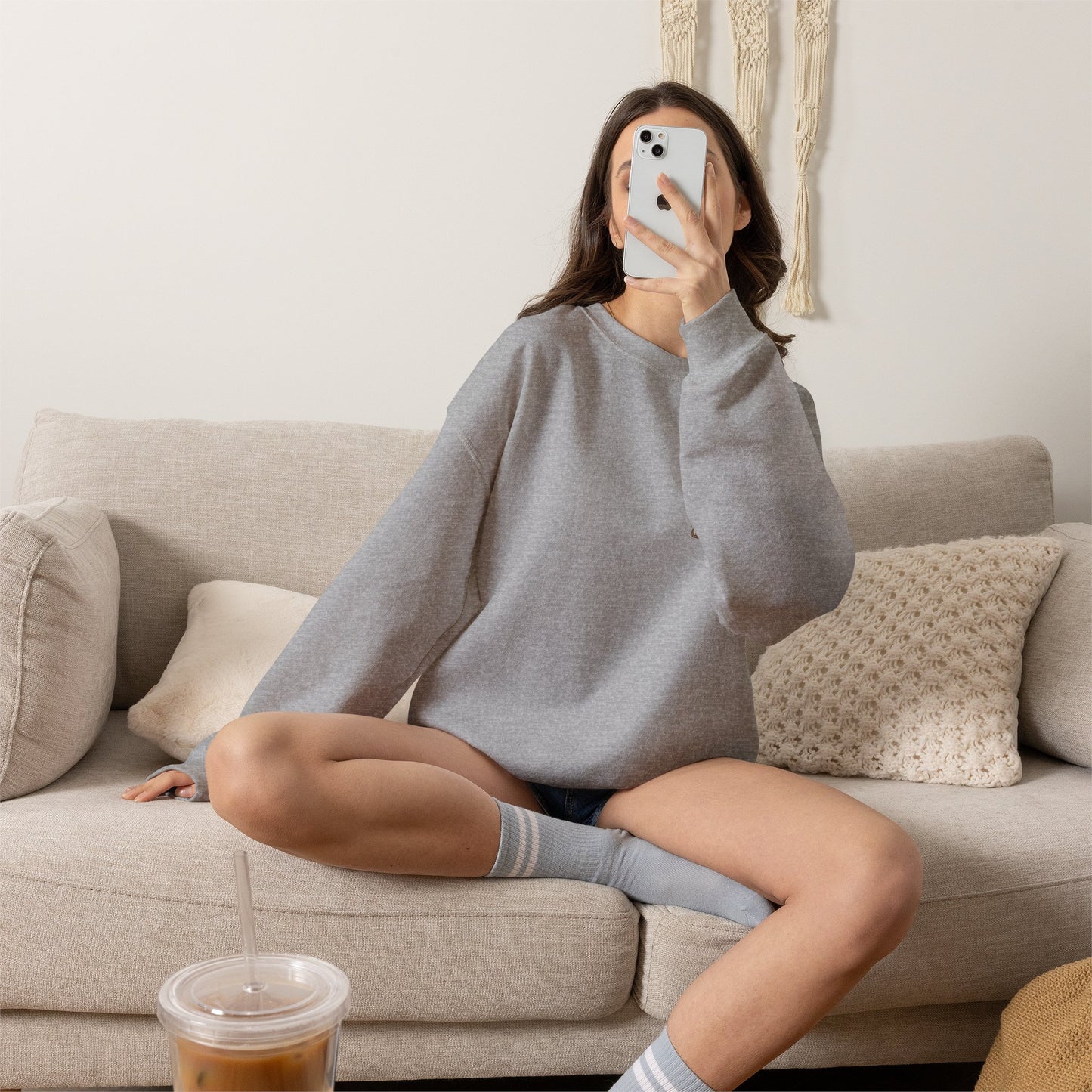 Coffee Mug & Book Crewneck Sweatshirt