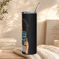 20oz stainless travel tumbler — Woman Reading “A Book Is a Dream You Hold in Your Hand”