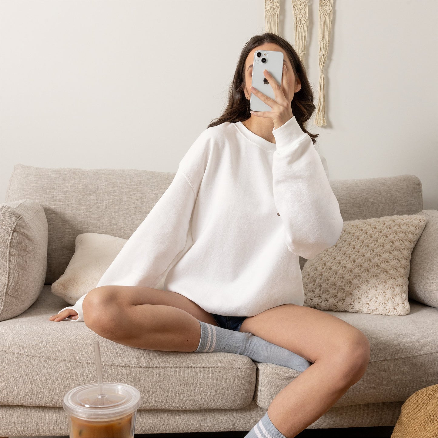 Coffee Mug & Book Crewneck Sweatshirt