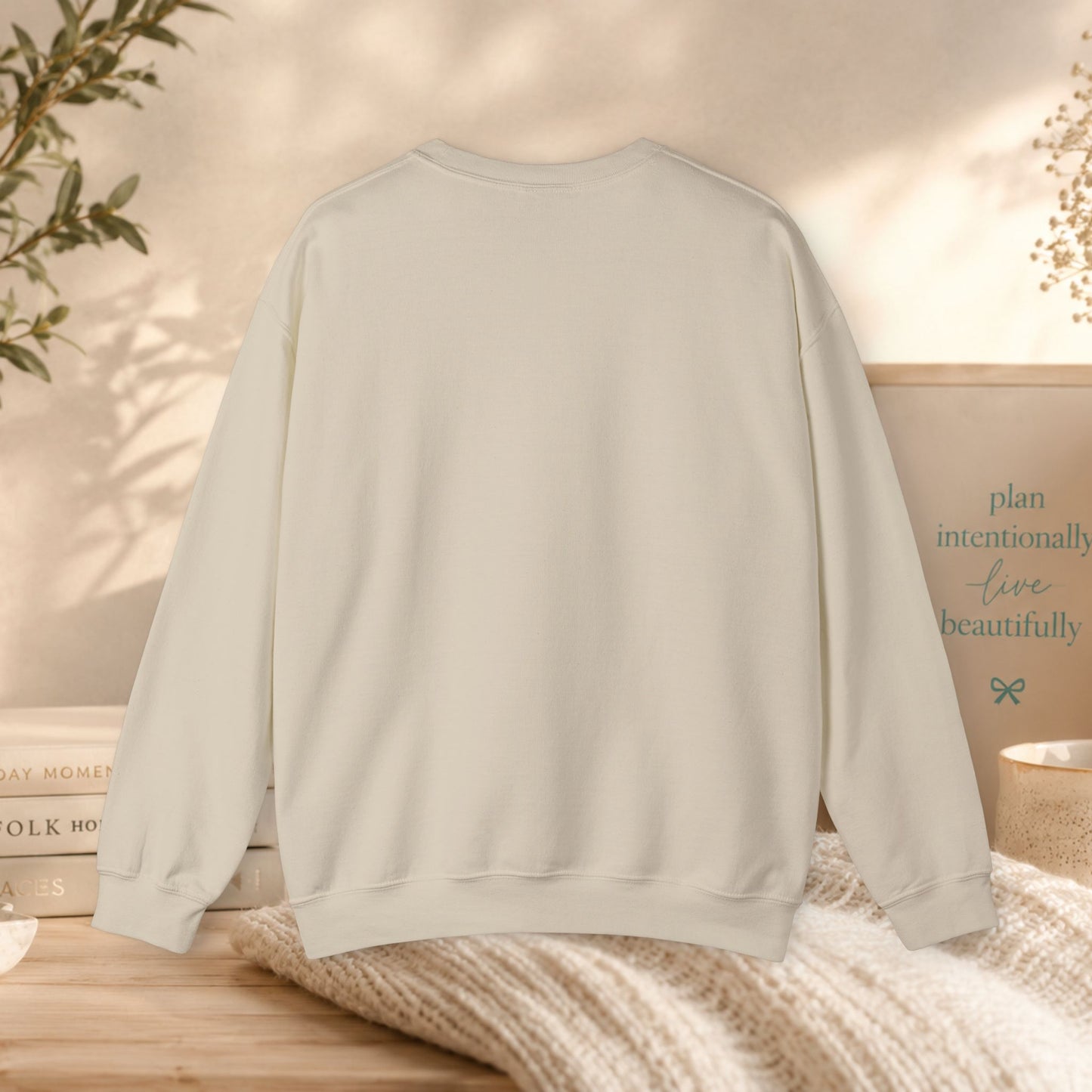 Coffee Mug & Book Crewneck Sweatshirt