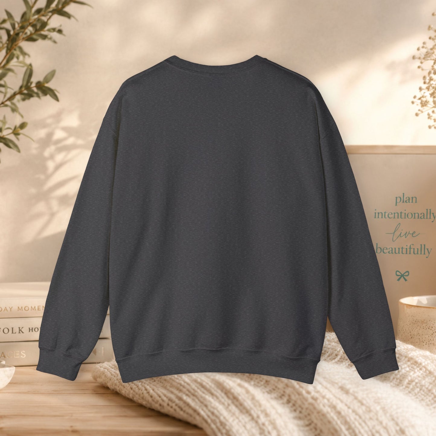 Coffee Mug & Book Crewneck Sweatshirt