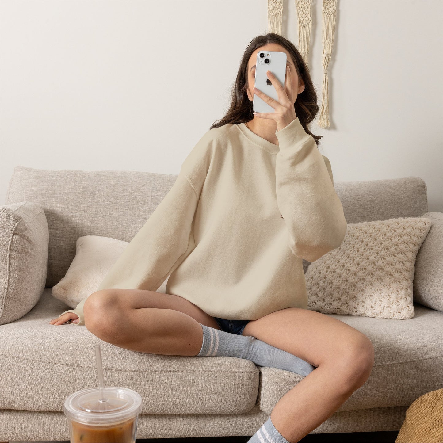Coffee Mug & Book Crewneck Sweatshirt
