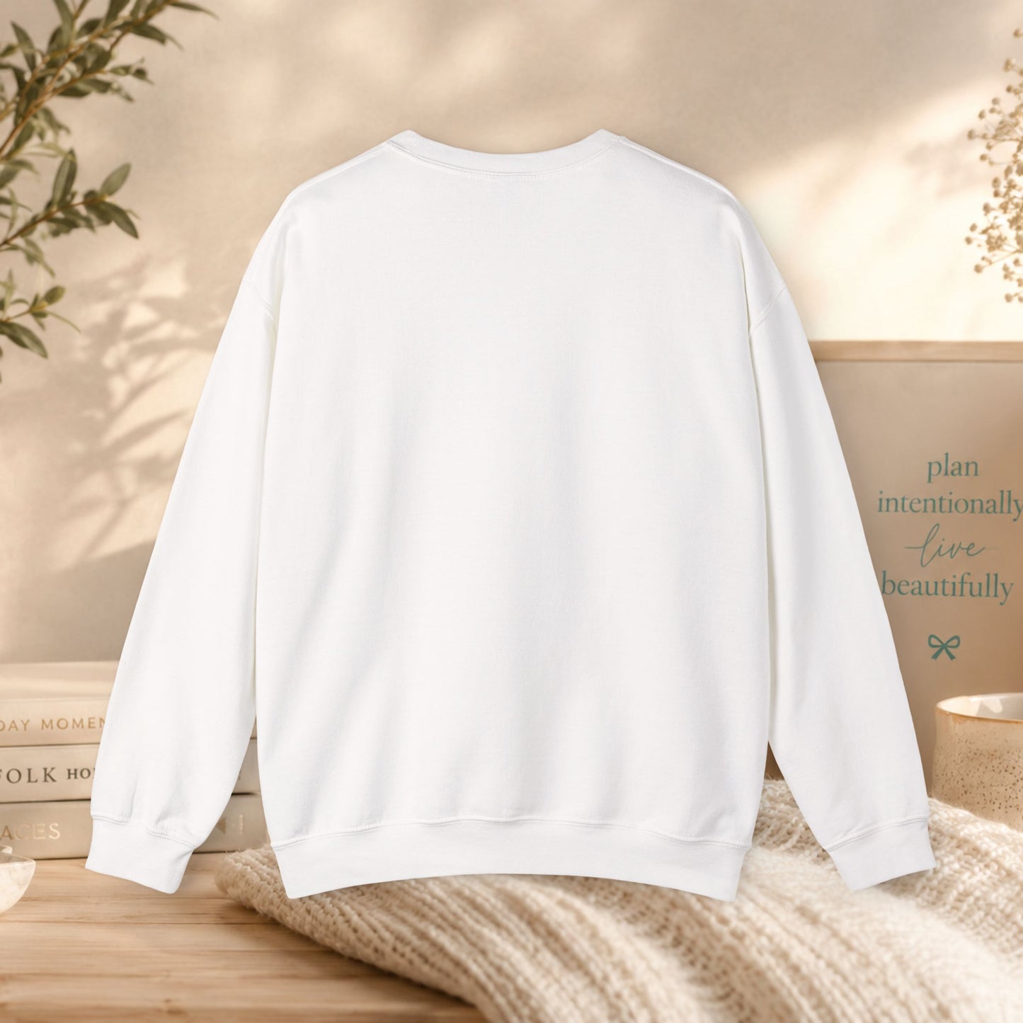 Coffee Mug & Book Crewneck Sweatshirt